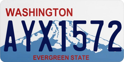 WA license plate AYX1572