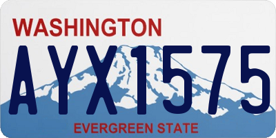 WA license plate AYX1575