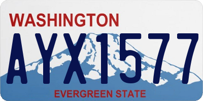 WA license plate AYX1577