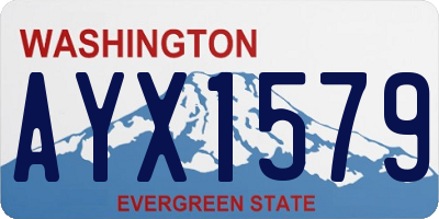 WA license plate AYX1579