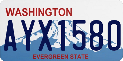 WA license plate AYX1580