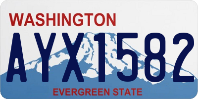 WA license plate AYX1582