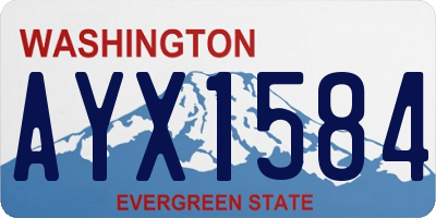 WA license plate AYX1584