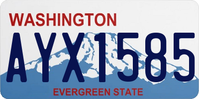 WA license plate AYX1585