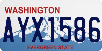 WA license plate AYX1586