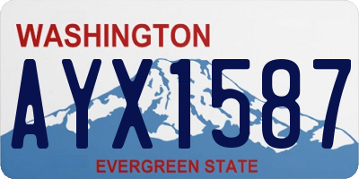 WA license plate AYX1587