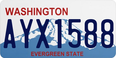 WA license plate AYX1588