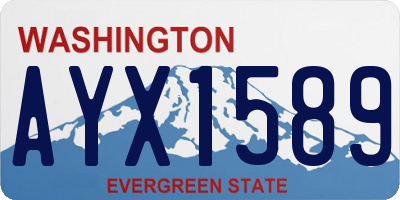 WA license plate AYX1589