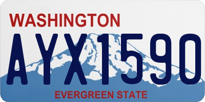 WA license plate AYX1590