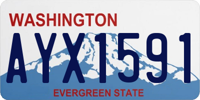 WA license plate AYX1591