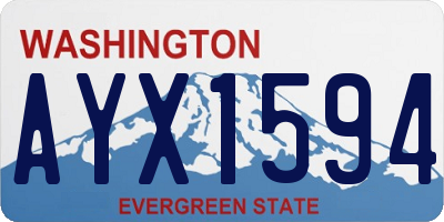 WA license plate AYX1594