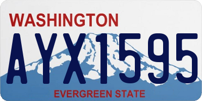 WA license plate AYX1595