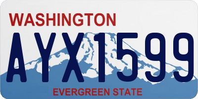 WA license plate AYX1599