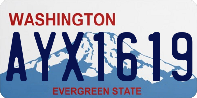 WA license plate AYX1619