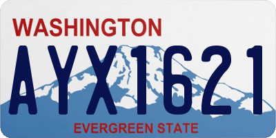 WA license plate AYX1621