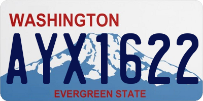 WA license plate AYX1622