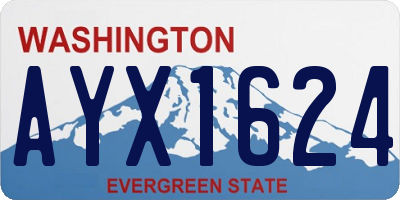 WA license plate AYX1624