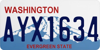 WA license plate AYX1634