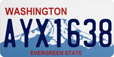 WA license plate AYX1638