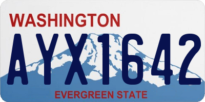 WA license plate AYX1642