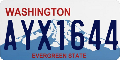 WA license plate AYX1644