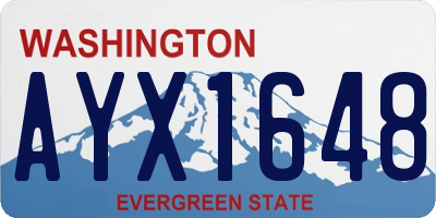 WA license plate AYX1648