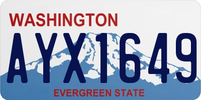 WA license plate AYX1649