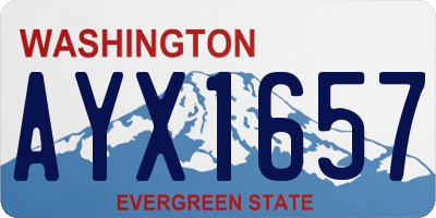 WA license plate AYX1657