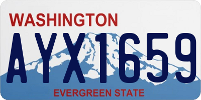 WA license plate AYX1659