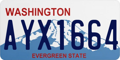 WA license plate AYX1664