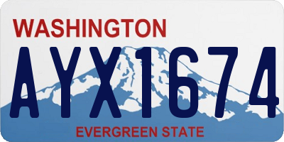 WA license plate AYX1674