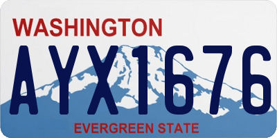 WA license plate AYX1676