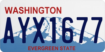 WA license plate AYX1677