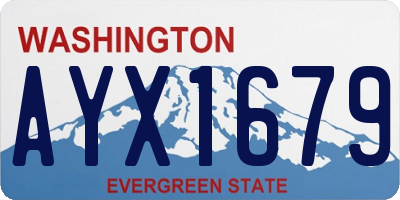 WA license plate AYX1679