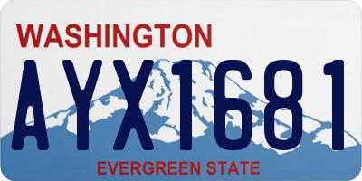 WA license plate AYX1681