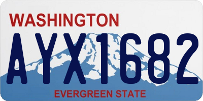 WA license plate AYX1682