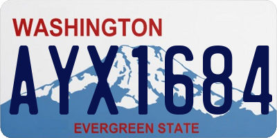 WA license plate AYX1684