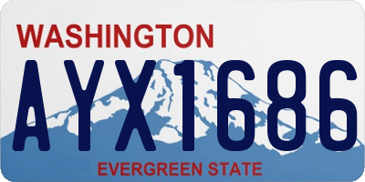 WA license plate AYX1686