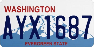 WA license plate AYX1687