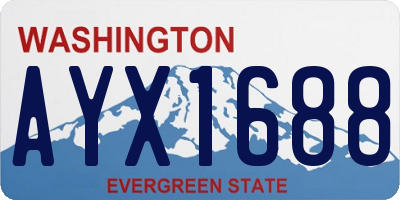 WA license plate AYX1688