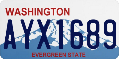 WA license plate AYX1689