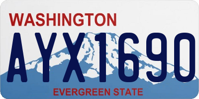 WA license plate AYX1690