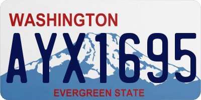 WA license plate AYX1695