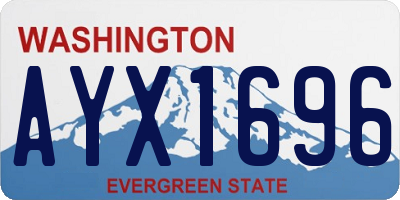 WA license plate AYX1696