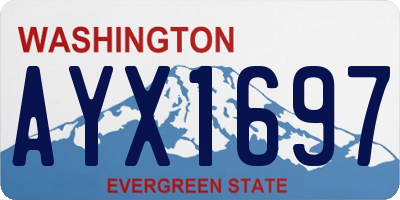 WA license plate AYX1697