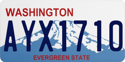 WA license plate AYX1710