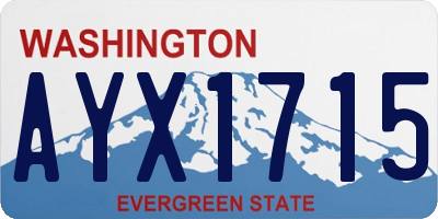 WA license plate AYX1715