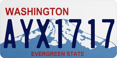 WA license plate AYX1717