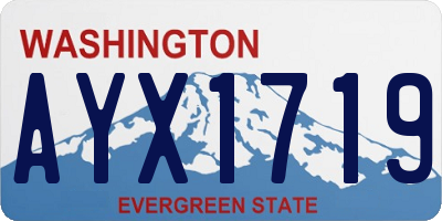 WA license plate AYX1719