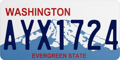 WA license plate AYX1724